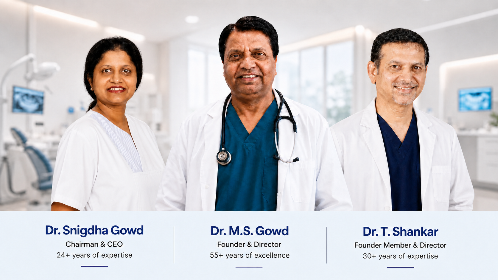 The specialist team at Dr. Gowd's Dental Hospital