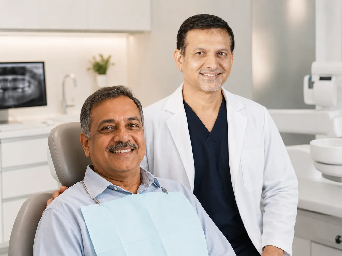 Prof. Dr. T. Shankar with a patient